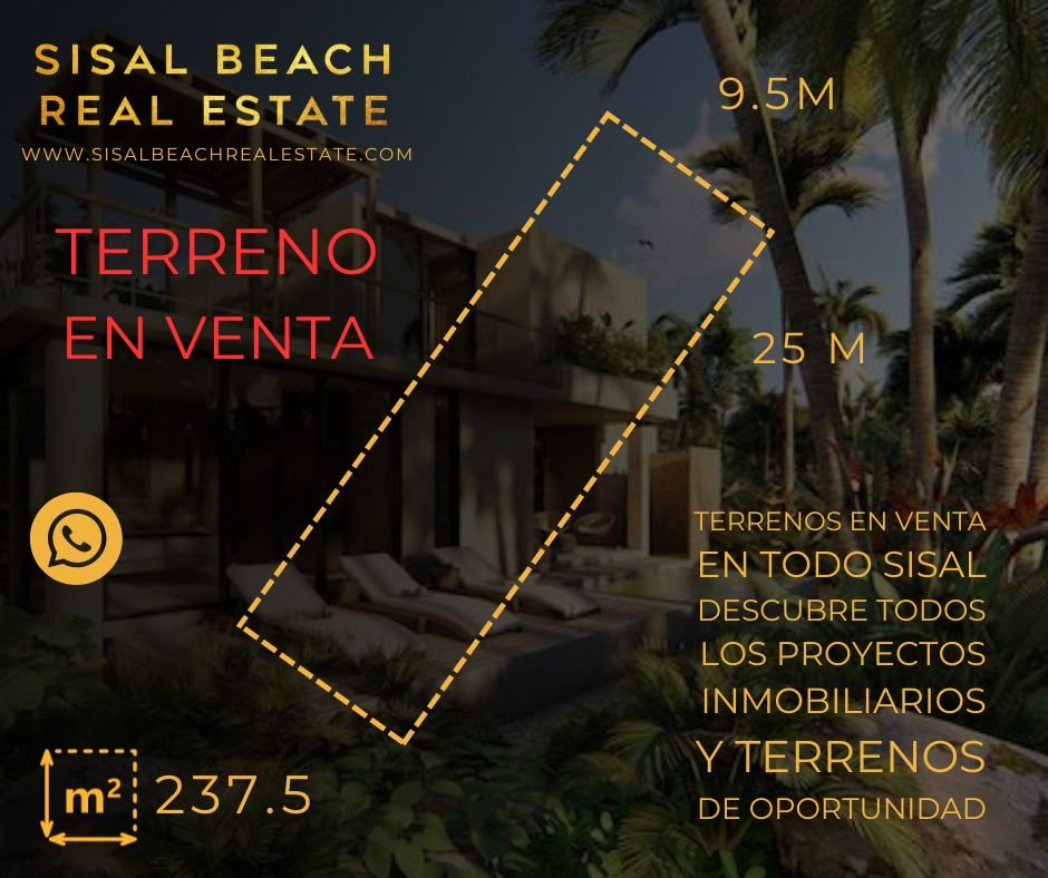 Terreno-en-venta-Sisal-Yucatan-9.5-x-25