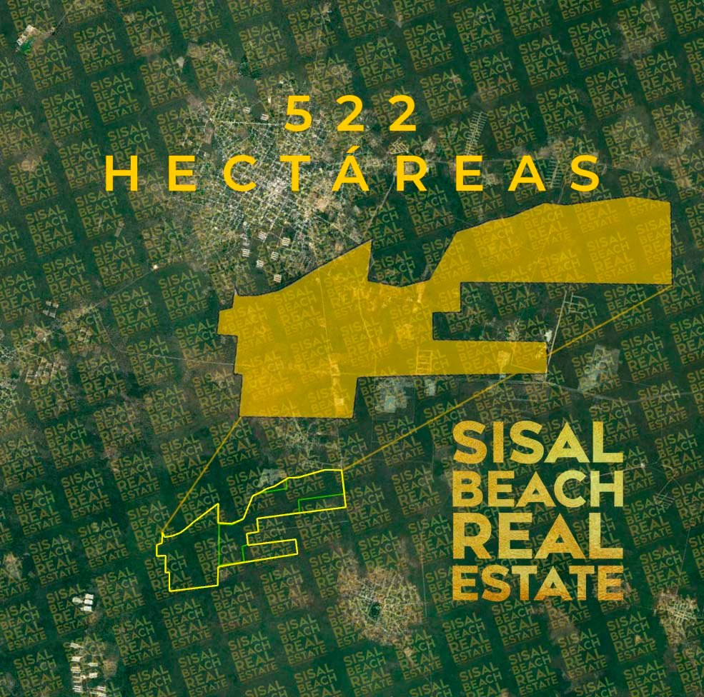 Terreno macro-lote de 522 hectáreas ideal para desarrolladores, en el camino a Sisal, entre Hunucmá y Texán
