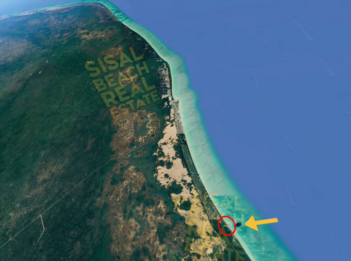 Plano del terreno 20x190 en Sisal Yucatán - distribución del lote