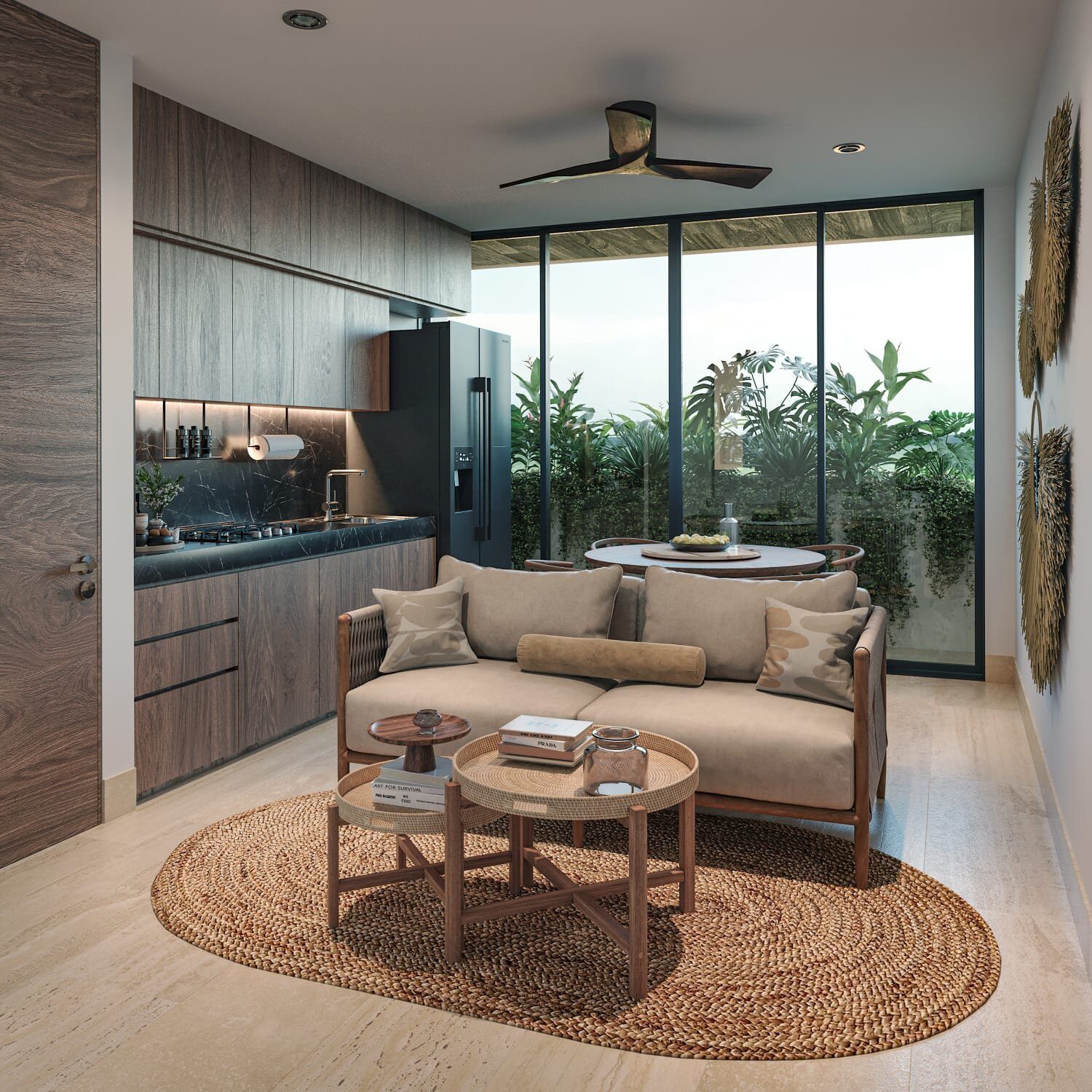Interior apartamento Costa Sisal — terraza