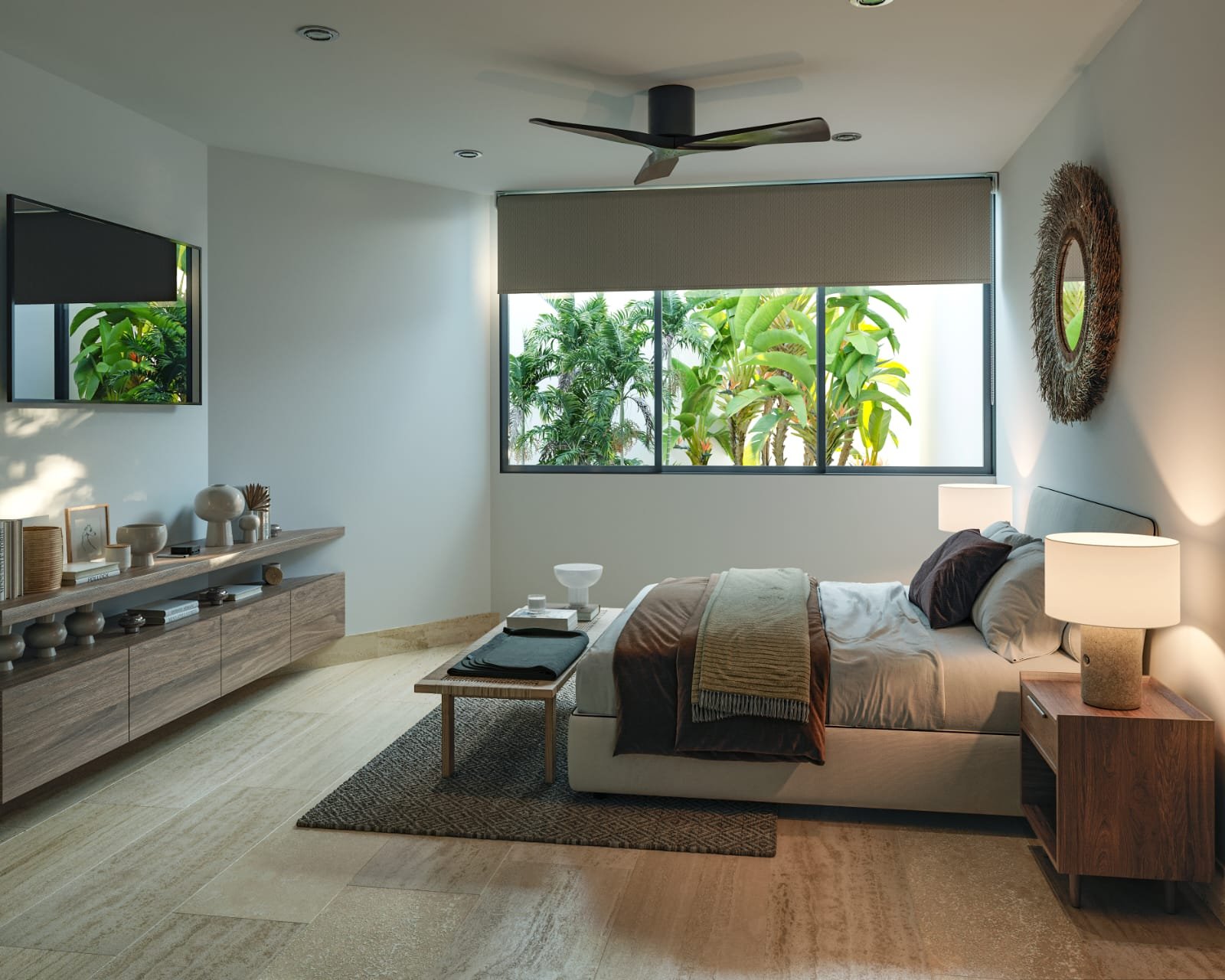 Interior apartamento Costa Sisal — recámara