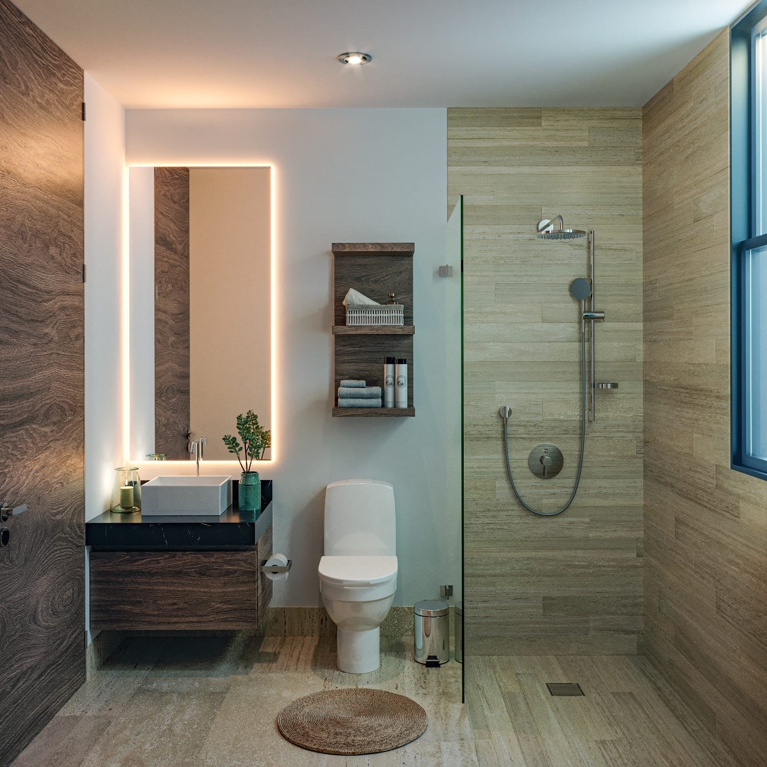 Interior apartamento Costa Sisal — acabados premium