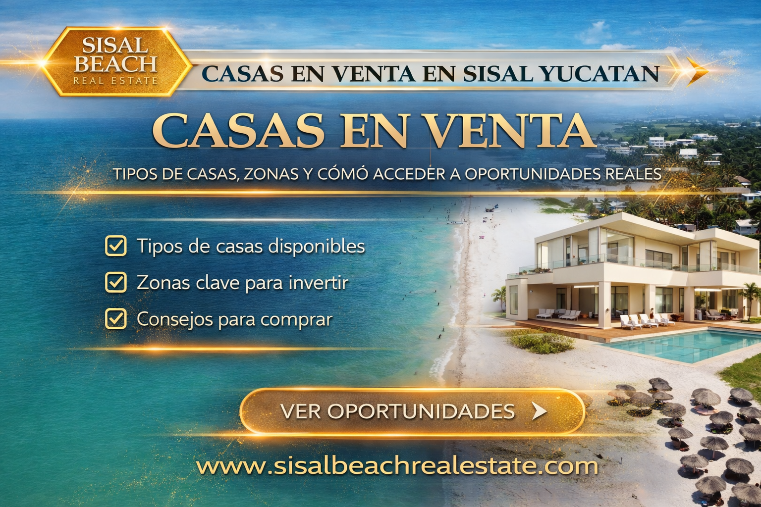 Casas en venta en Sisal Yucatán: tipos de casas, zonas y cómo acceder a oportunidades reales