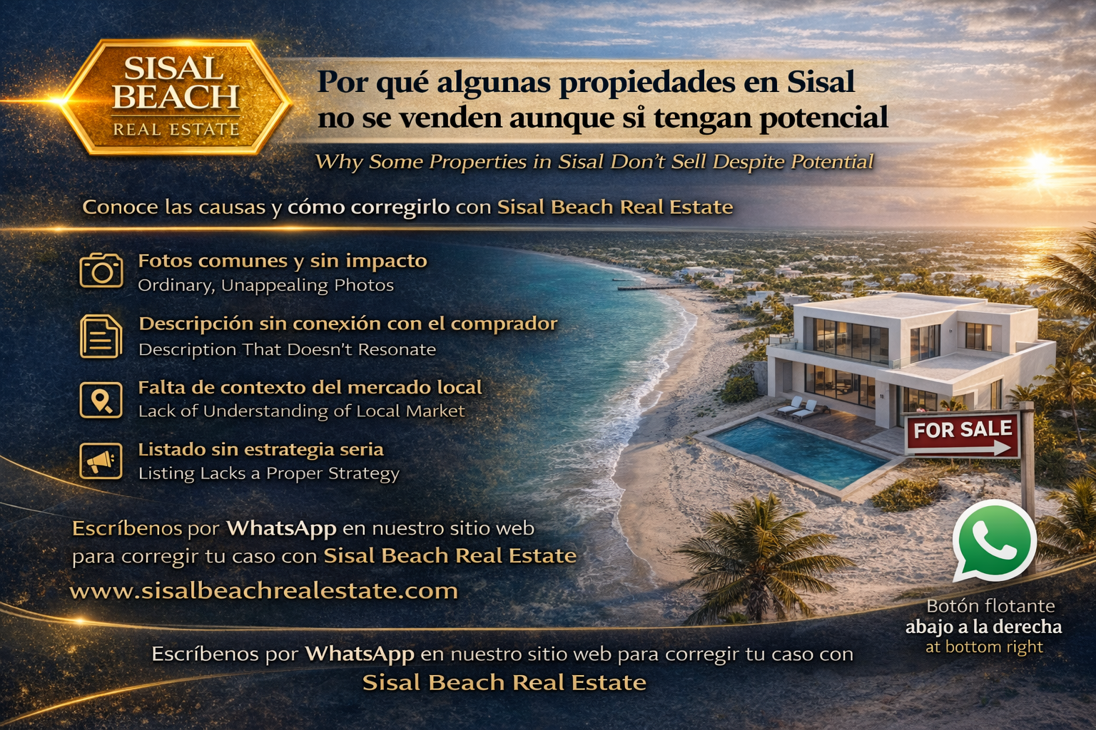 Por qué algunas propiedades en Sisal no se venden aunque sí tengan potencial