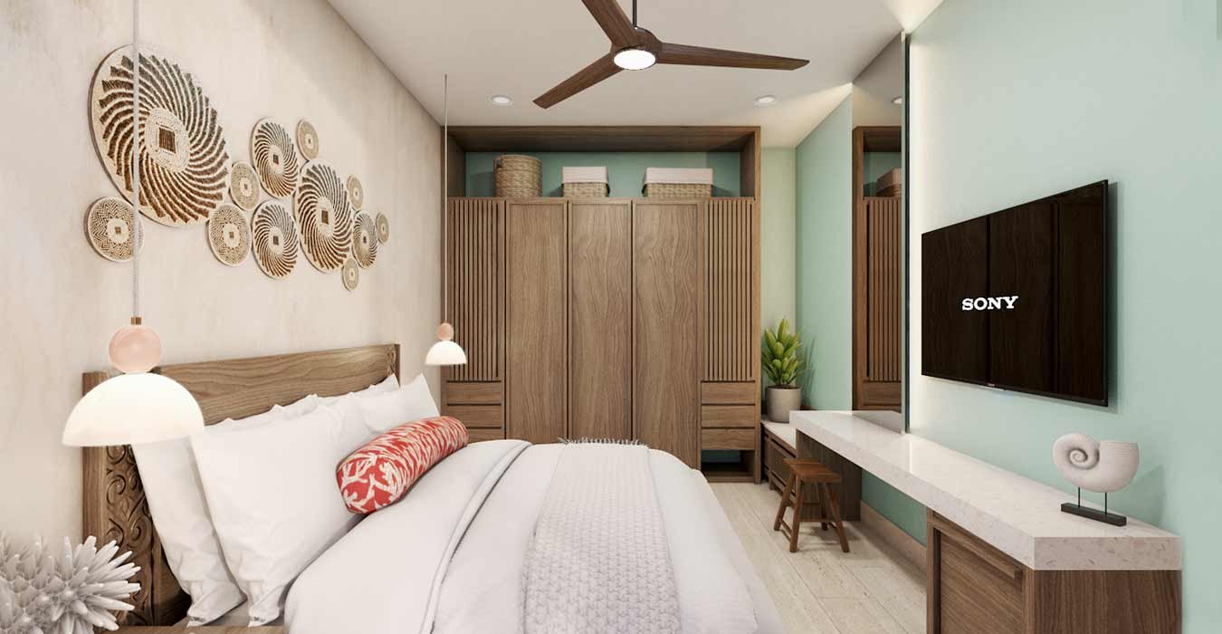 Apartamentos frente al mar en modalida fractional en Sisal Yucatán, desde $260,400.°° MXN (62.74 m2) hasta $703,600.°°MXN (157.44 m2)